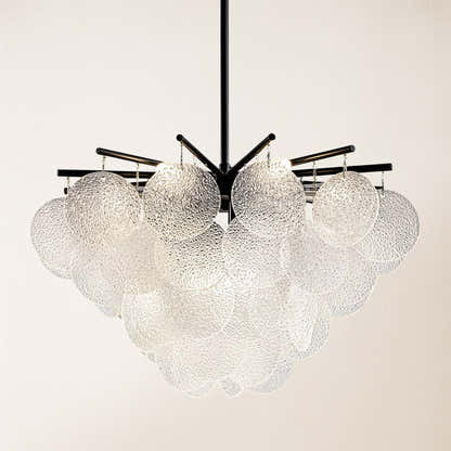 Velmora Glass Disc Tiered Chandelier 60cm D