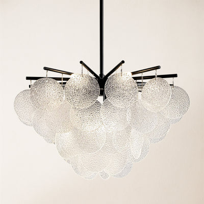 Velmora Glass Disc Tiered Chandelier 60cm D
