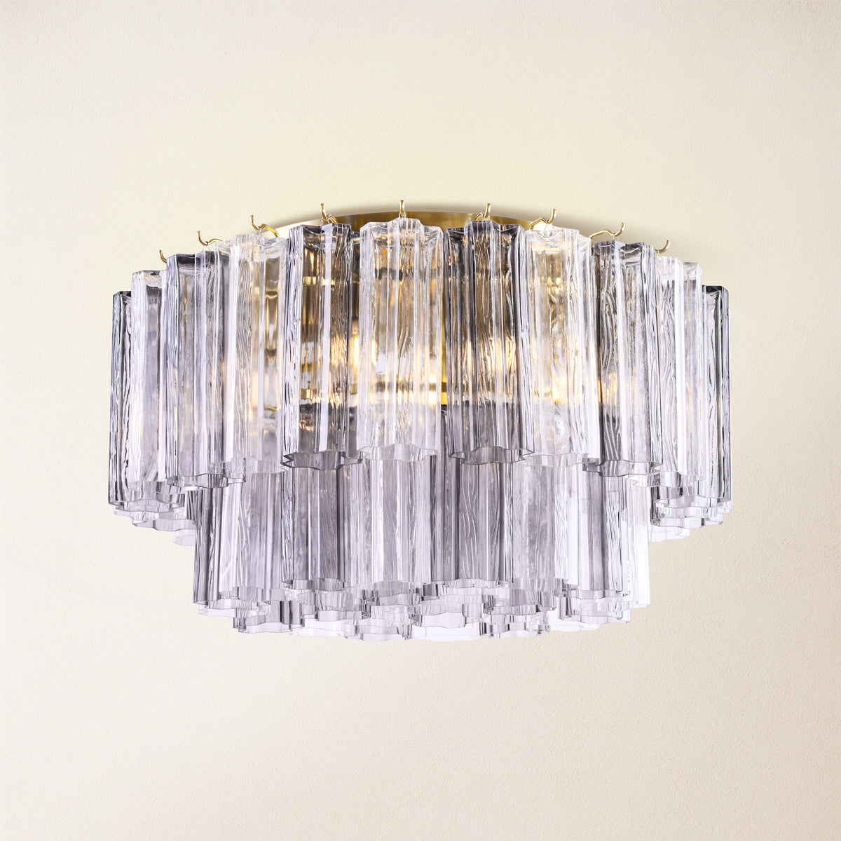 Dawel Glass Round Flush Mount 24"D