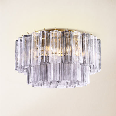 Dawel Glass Round Flush Mount 24"D