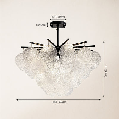 Velmora Glass Disc Tiered Chandelier 60cm D