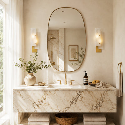 Gemina Alabaster Wall Sconce