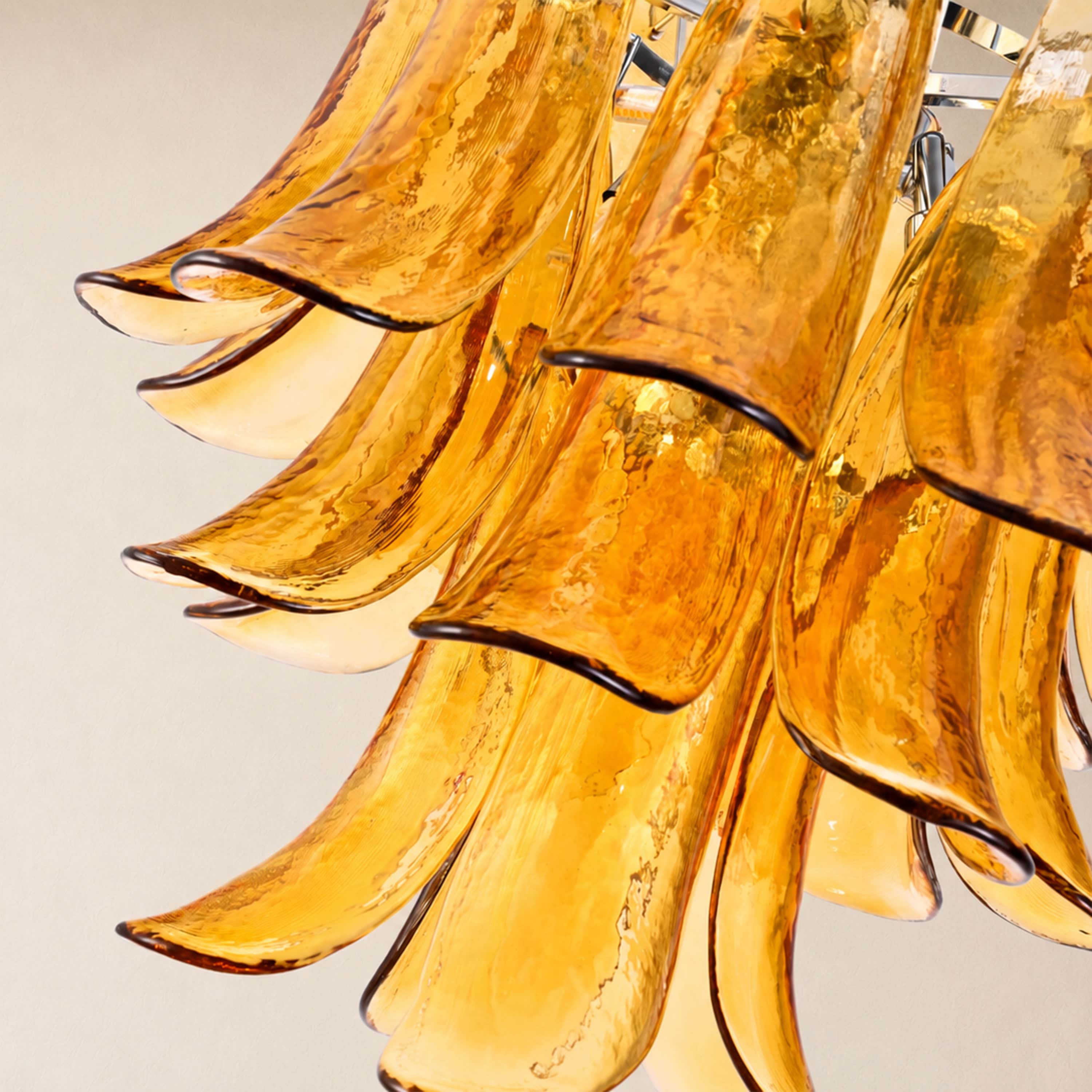 Nivelle Textured Glass Petal Chandelier 19.6"D