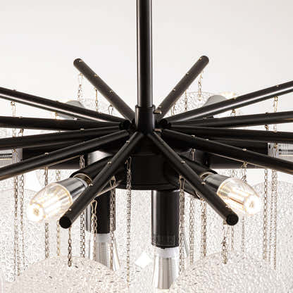 Velmora Glass Disc Tiered Chandelier 60cm D