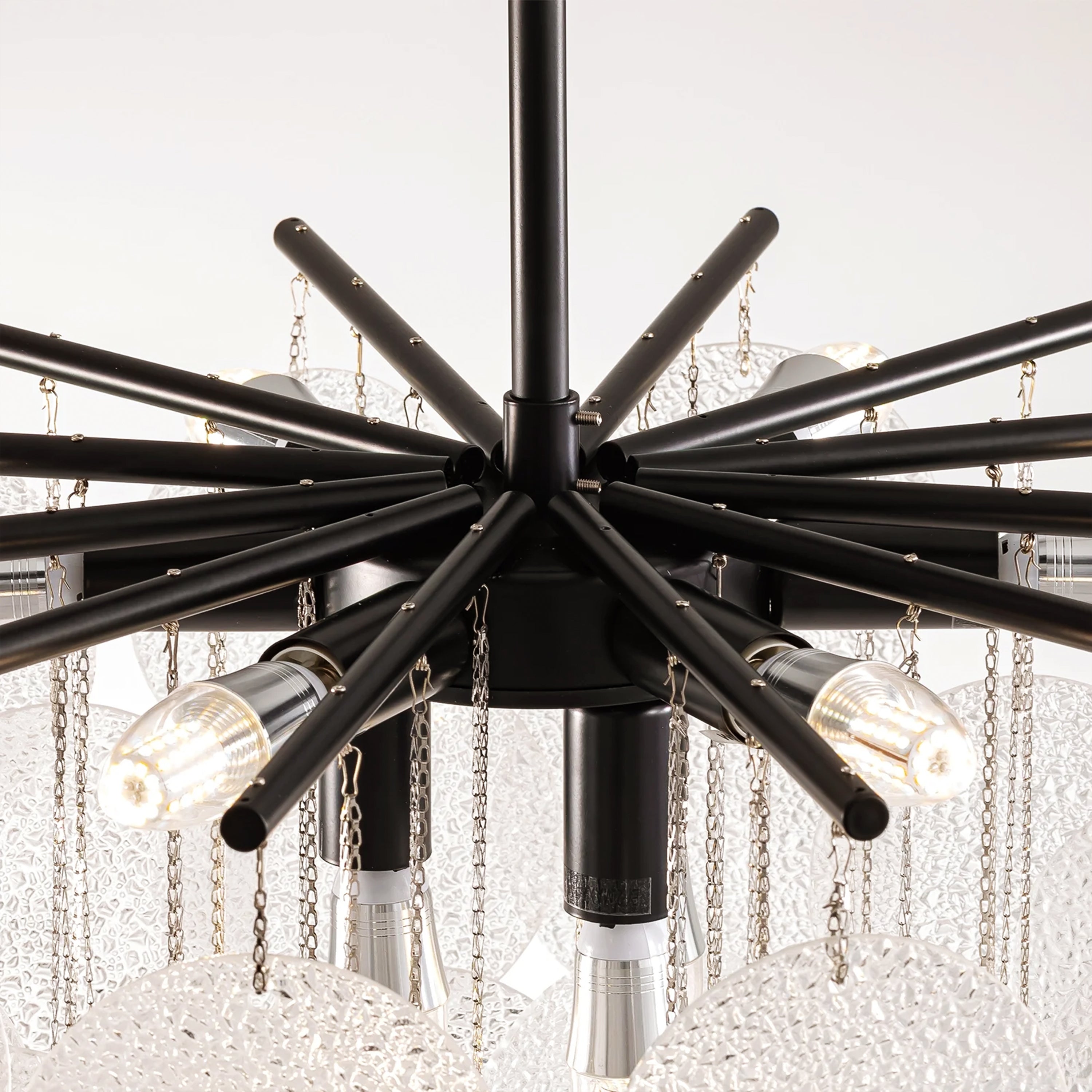 Velmora Glass Disc Tiered Chandelier 60cm D