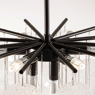 Velmora Glass Disc Tiered Chandelier 60cm D