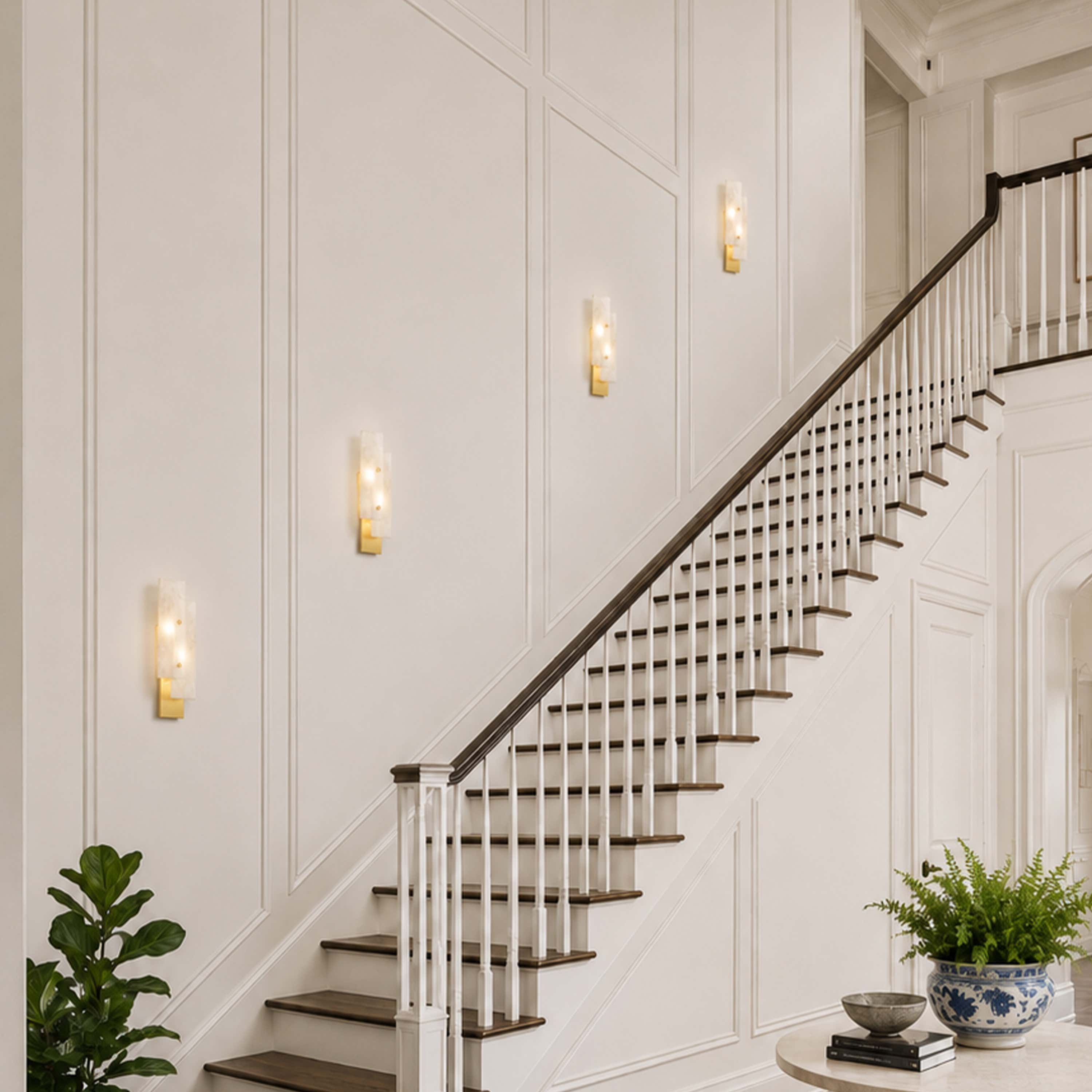Gemina Alabaster Wall Sconce