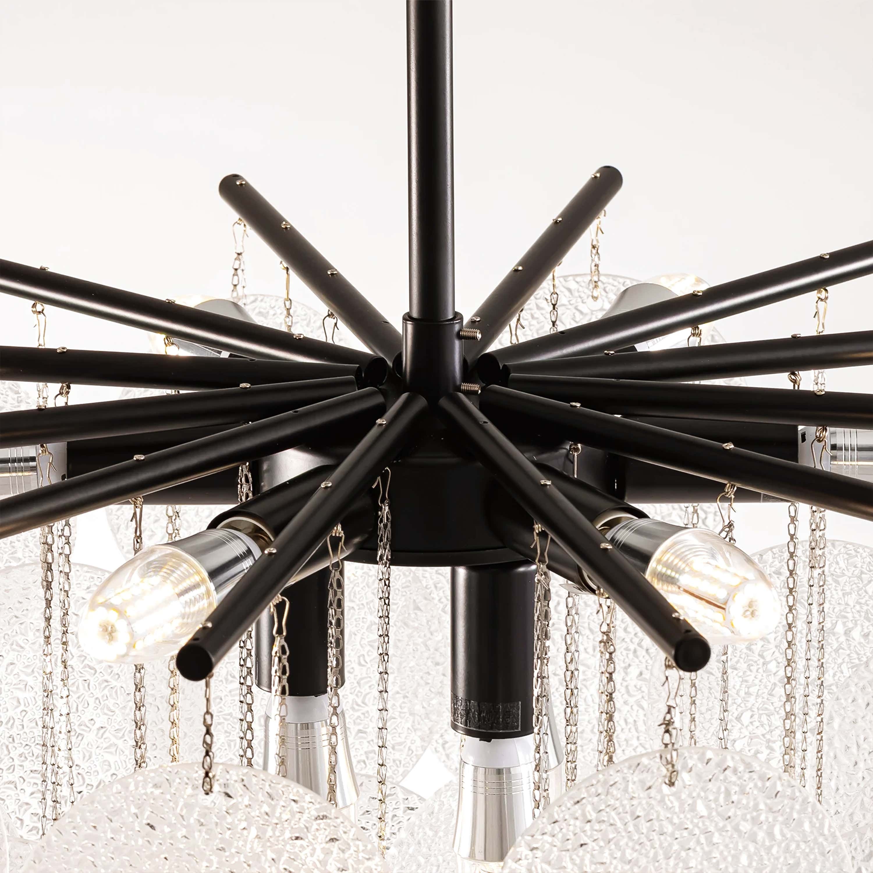 Velmora Glass Disc Tiered Chandelier 60cm D