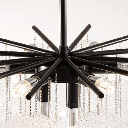 Velmora Glass Disc Tiered Chandelier 60cm D
