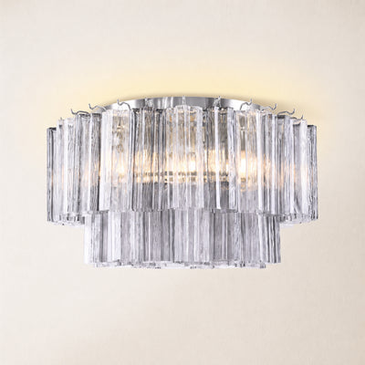 Dawel Glass Round Flush Mount 24"D
