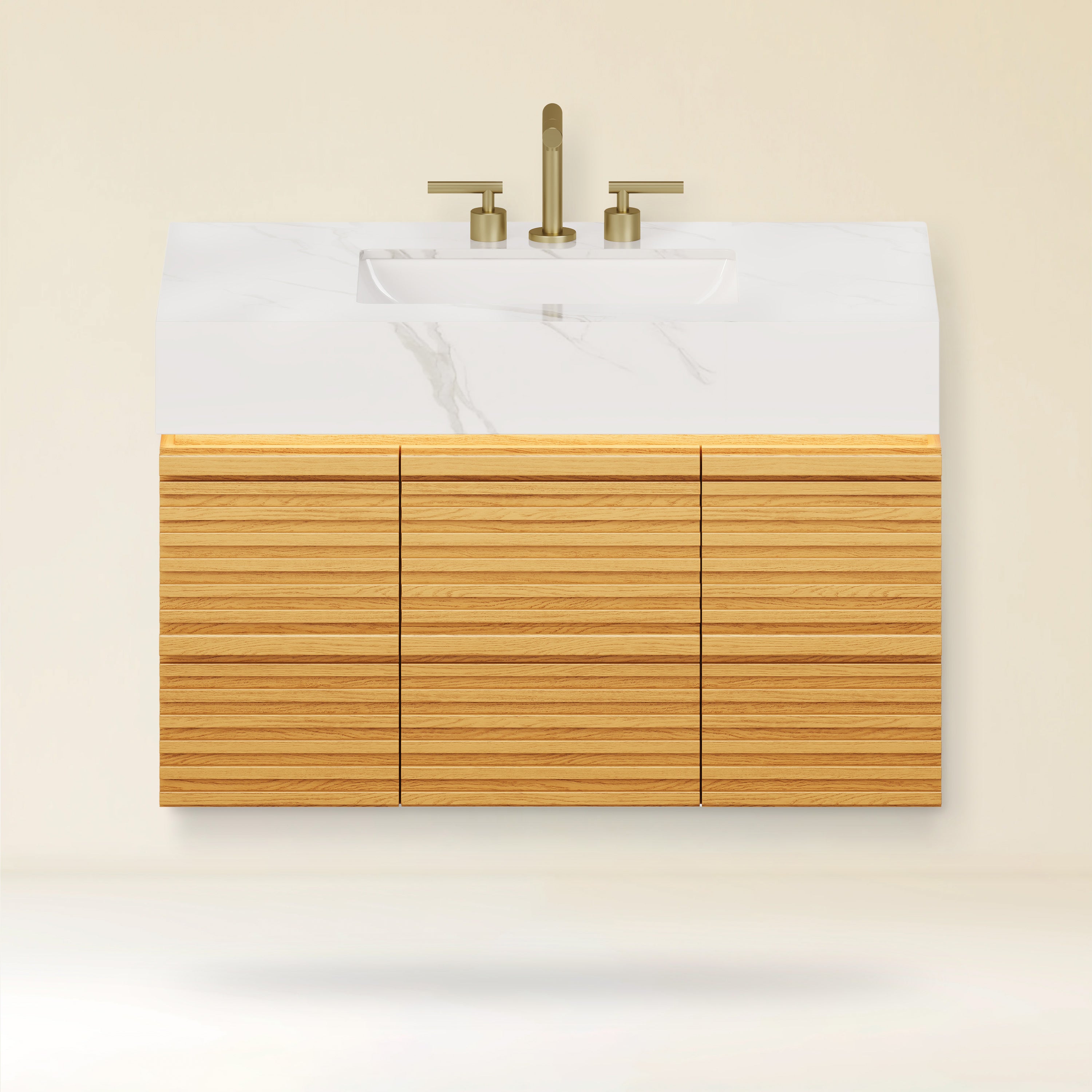 Isla Oak Bathroom Vanity 91cm W