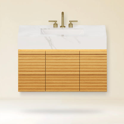 Isla Oak Bathroom Vanity 91cm W