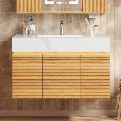 Isla Oak Bathroom Vanity 91cm W
