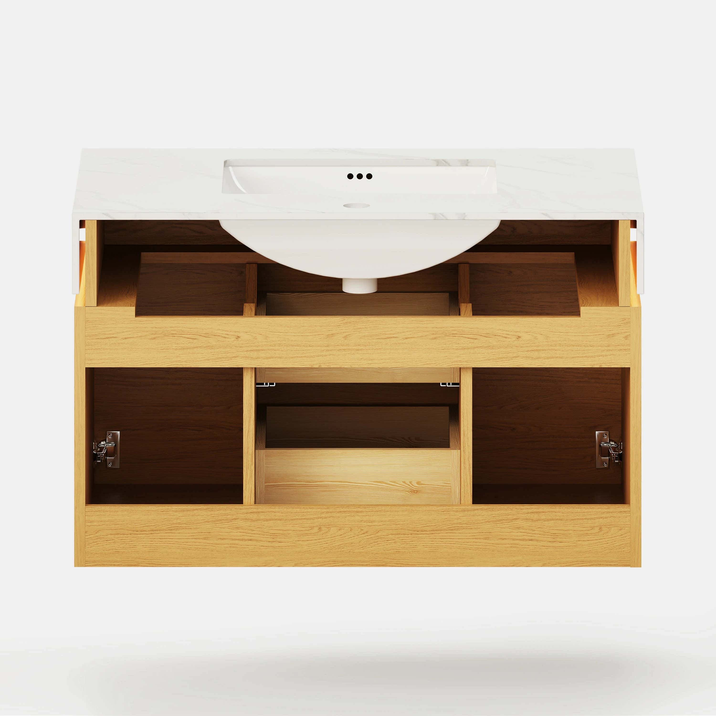 Isla Oak Bathroom Vanity 91cm W