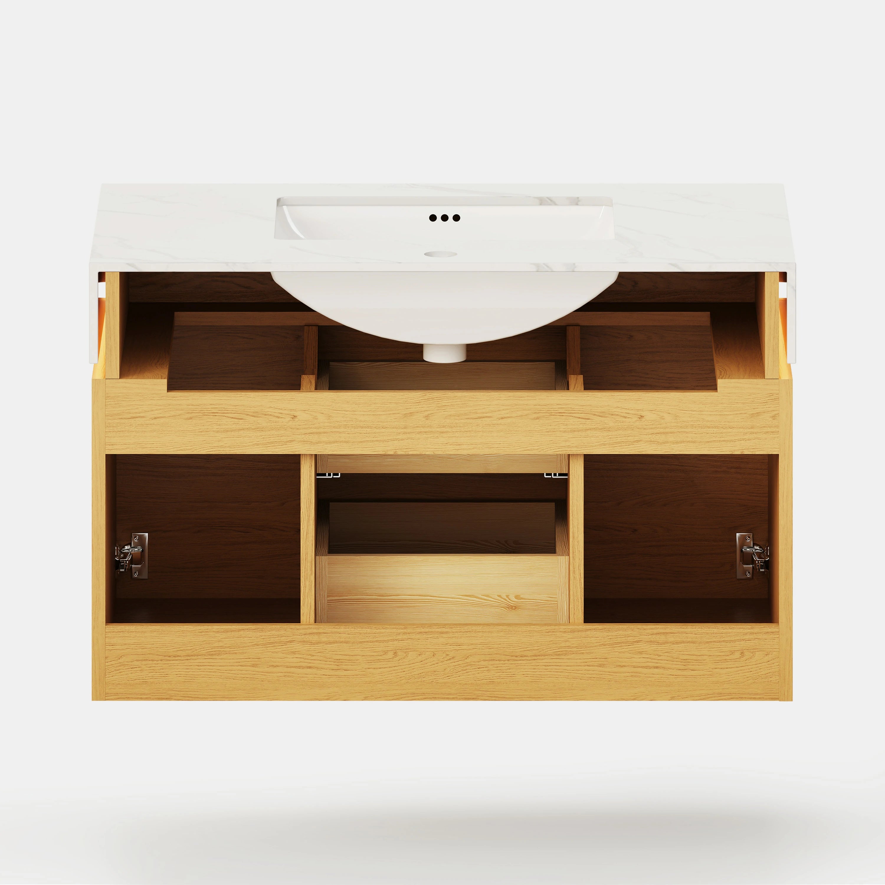 Isla Oak Bathroom Vanity 91cm W