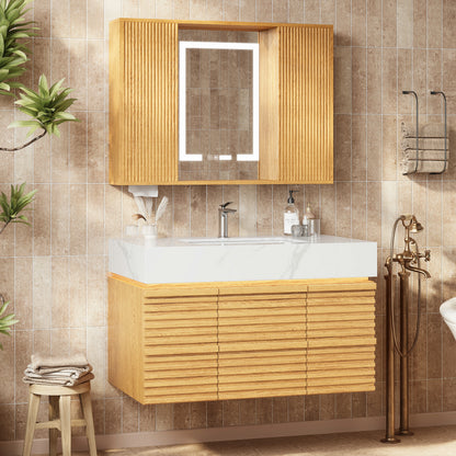 Isla Oak Bathroom Vanity 91cm W