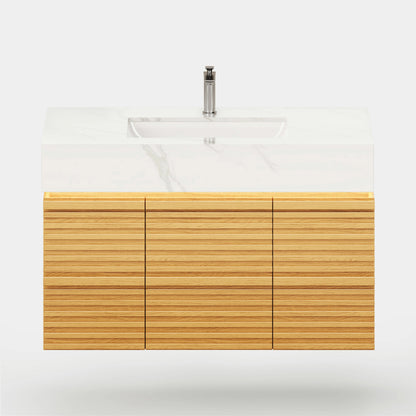 Isla Oak Bathroom Vanity 91cm W