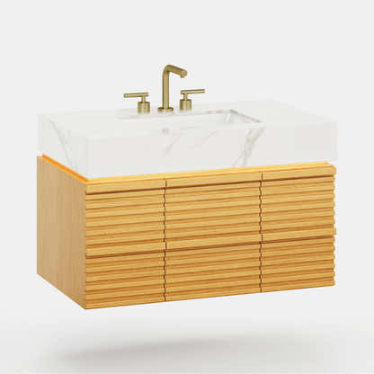 Isla Oak Bathroom Vanity 91cm W