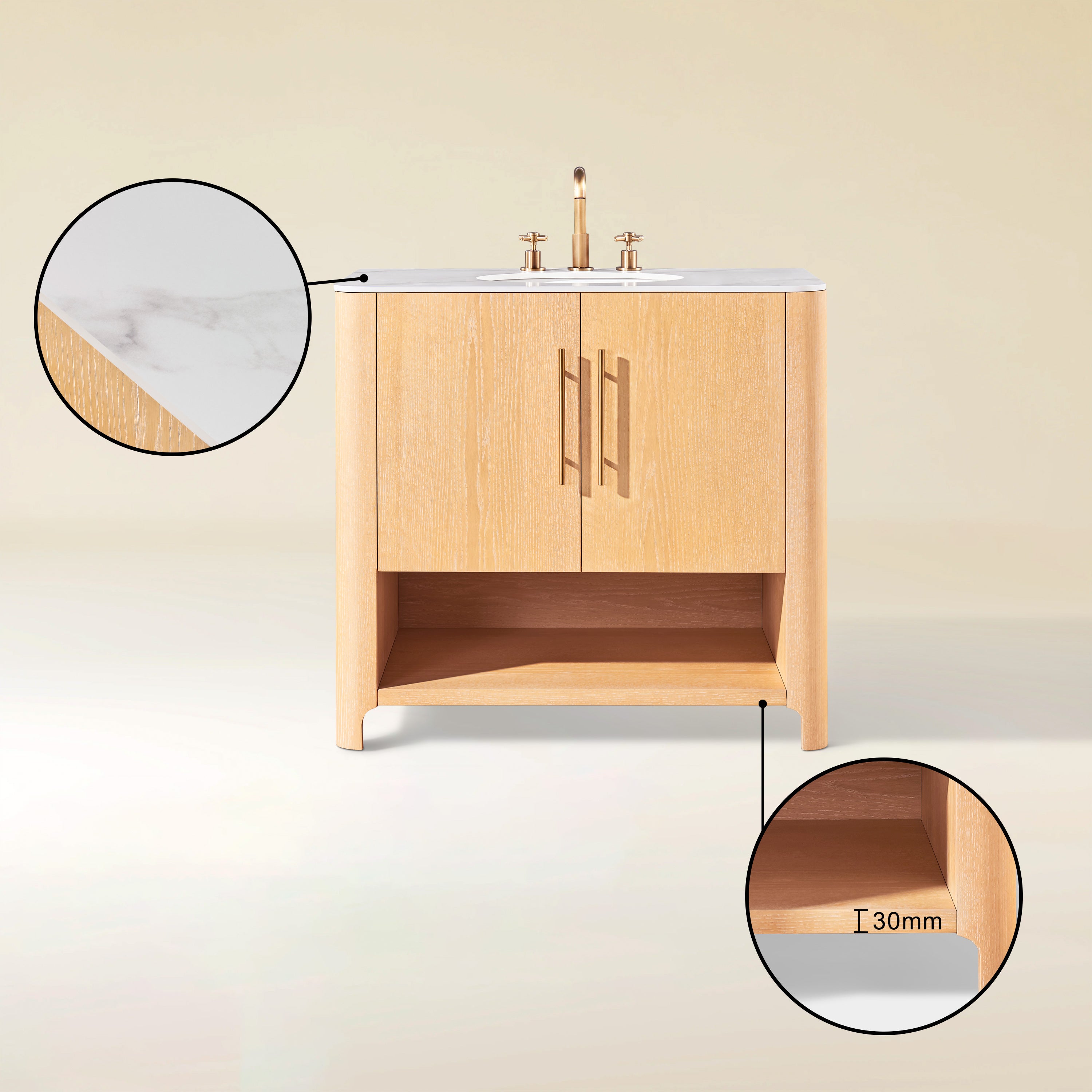 Jude Bathroom Vanity 92cm W