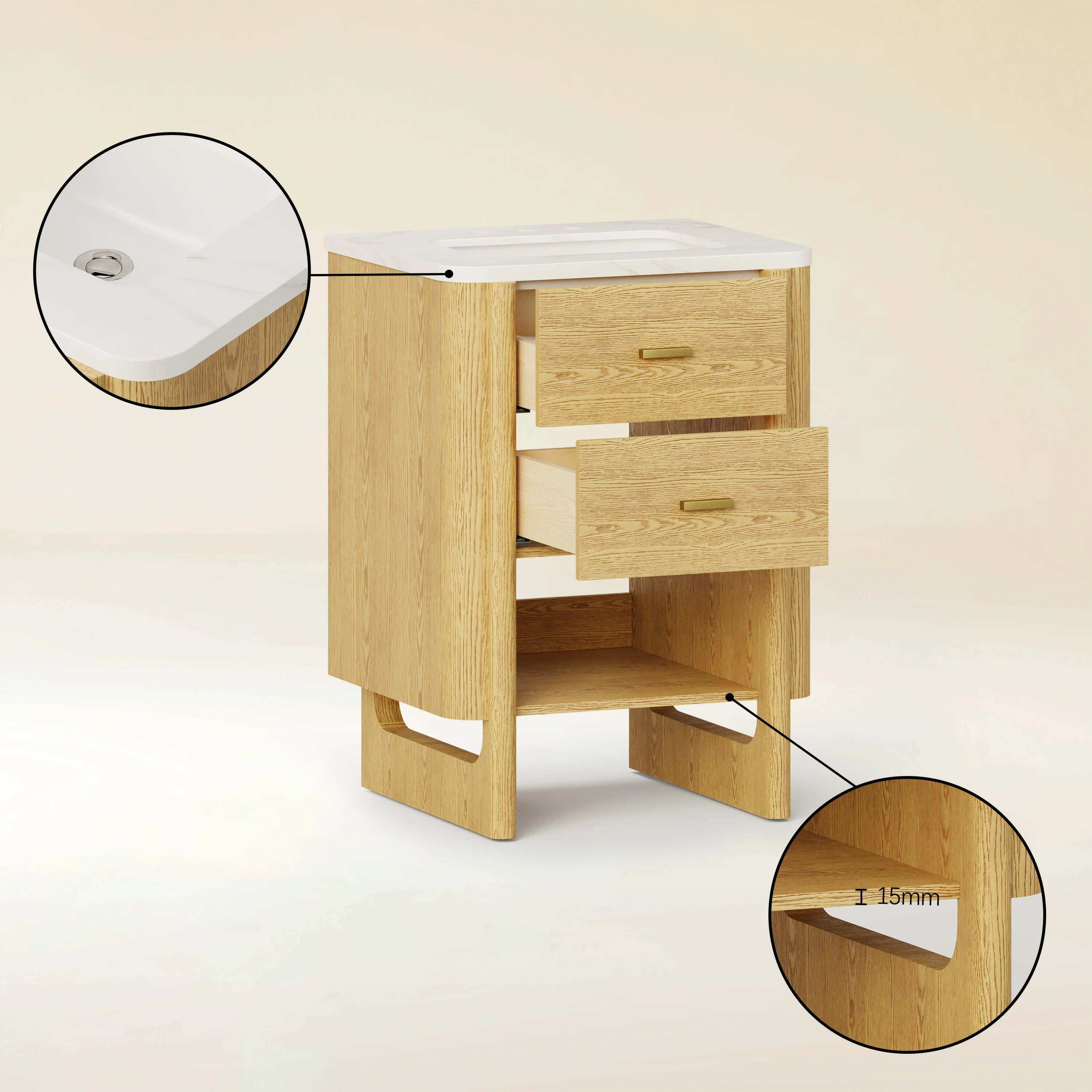 Silas Bathroom Vanity 61cm W