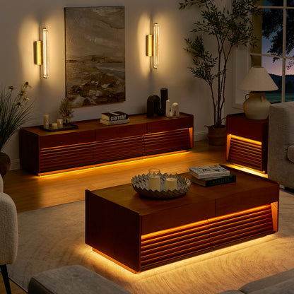 Devon Oak Media Console  70.8"