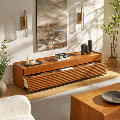 Devon Oak Media Console  71"