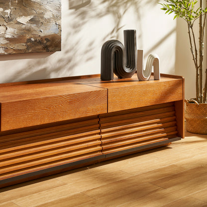 Devon Oak Media Console  70.8"