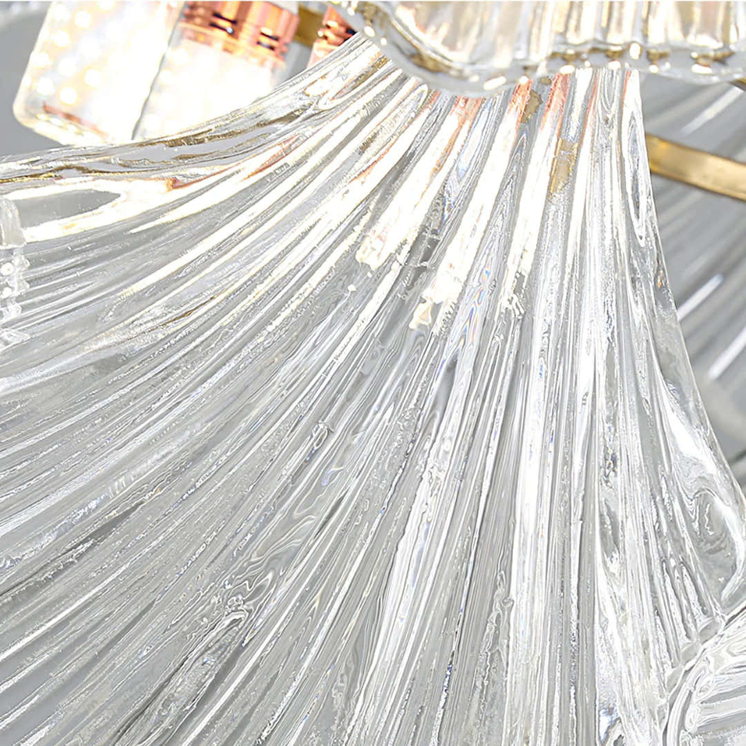 Marivelle Shell Glass Round Chandelier