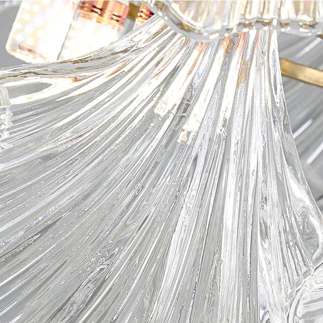 Marivelle Shell Glass Round Chandelier
