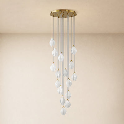 Veylune Ceramic Flower Cluster Chandelier 8"-48"D 