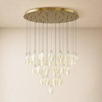 Veylune Ceramic Flower Cluster Chandelier 8"-48"D 