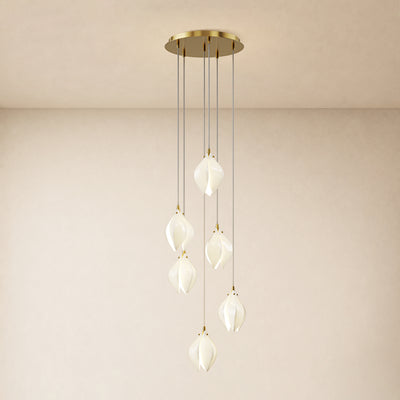 Veylune Ceramic Flower Cluster Chandelier 8"-48"D 