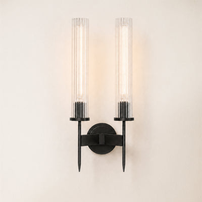 Bellmere 2 Lights Glass Wall Sconce