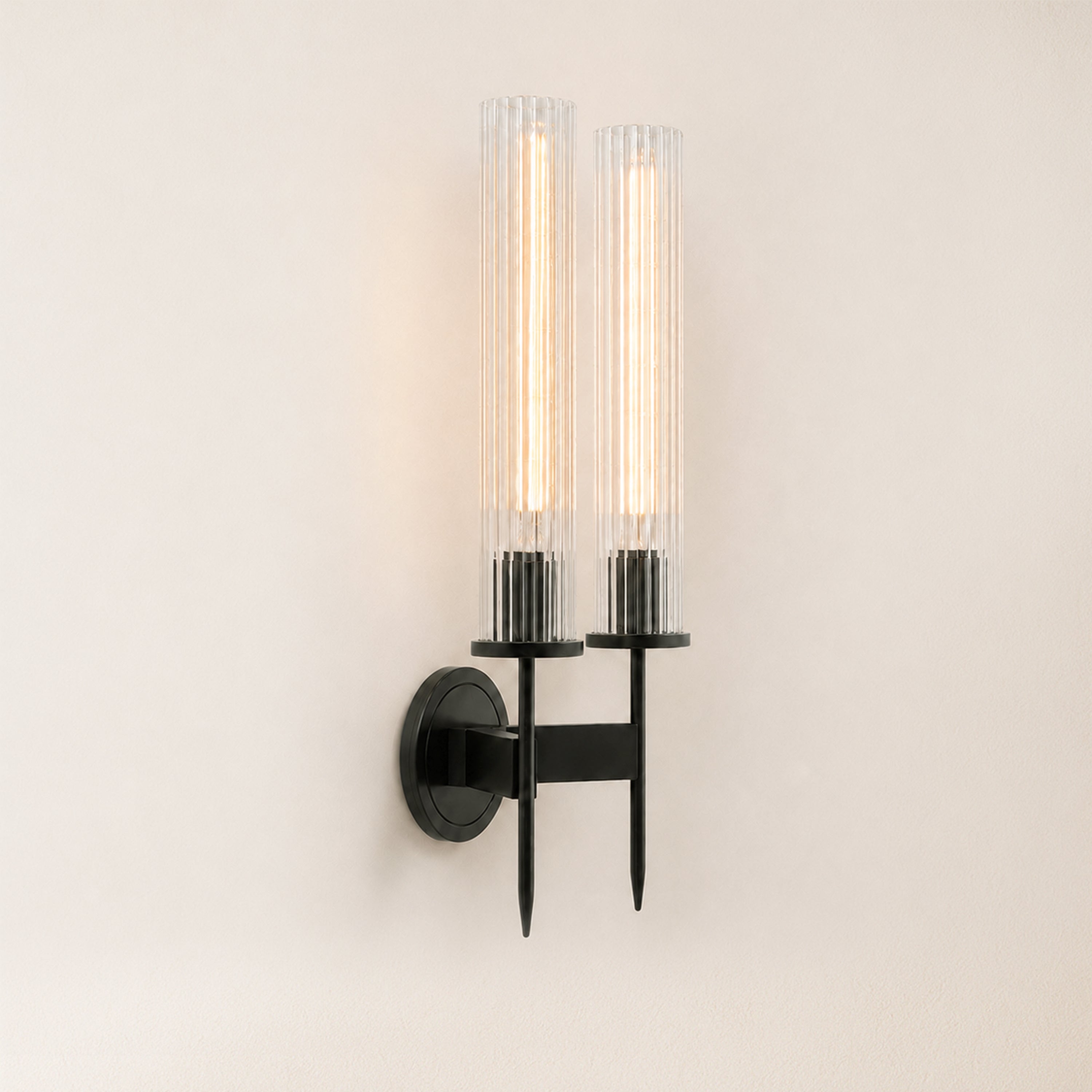 Bellmere 2 Lights Glass Wall Sconce