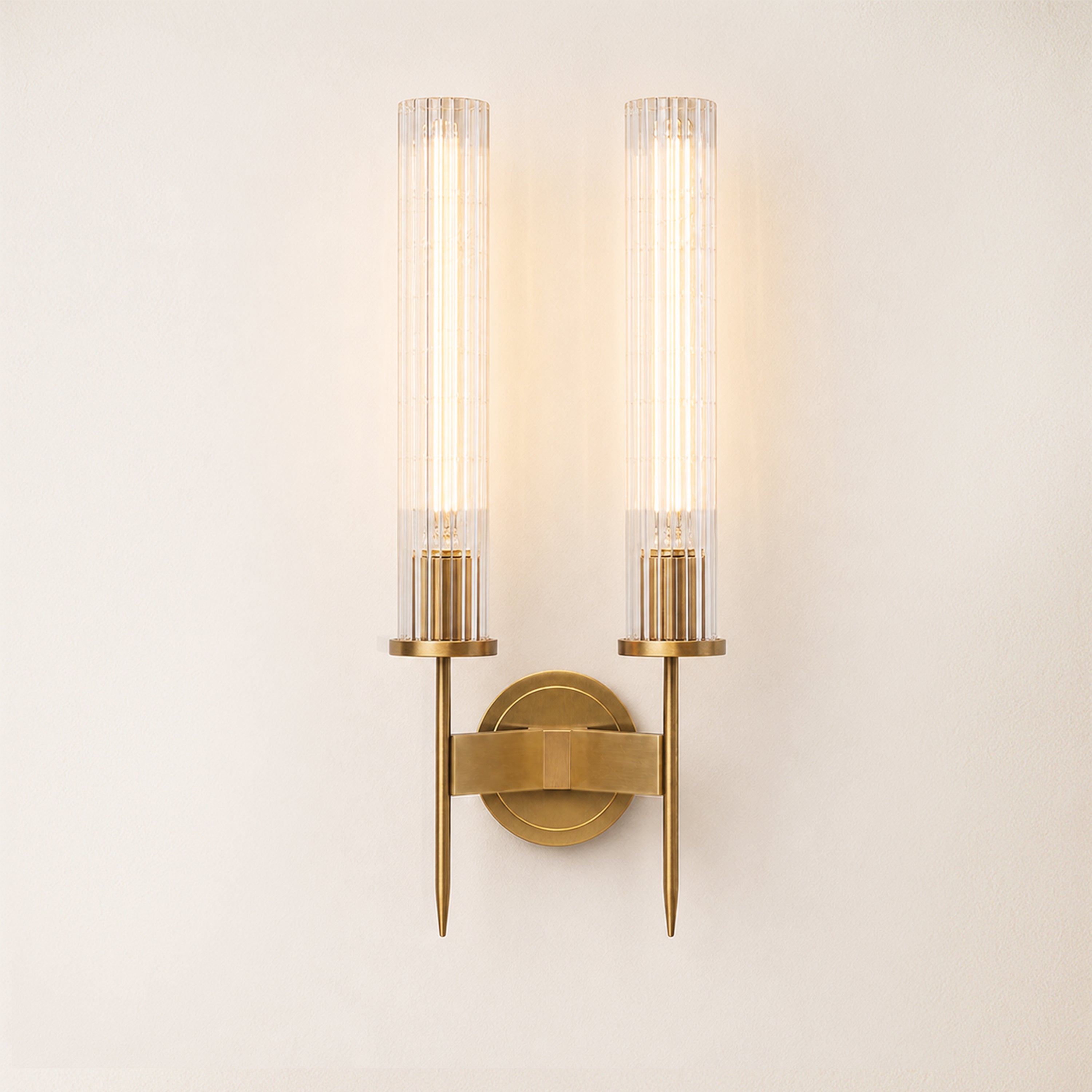 Bellmere 2 Lights Glass Wall Sconce