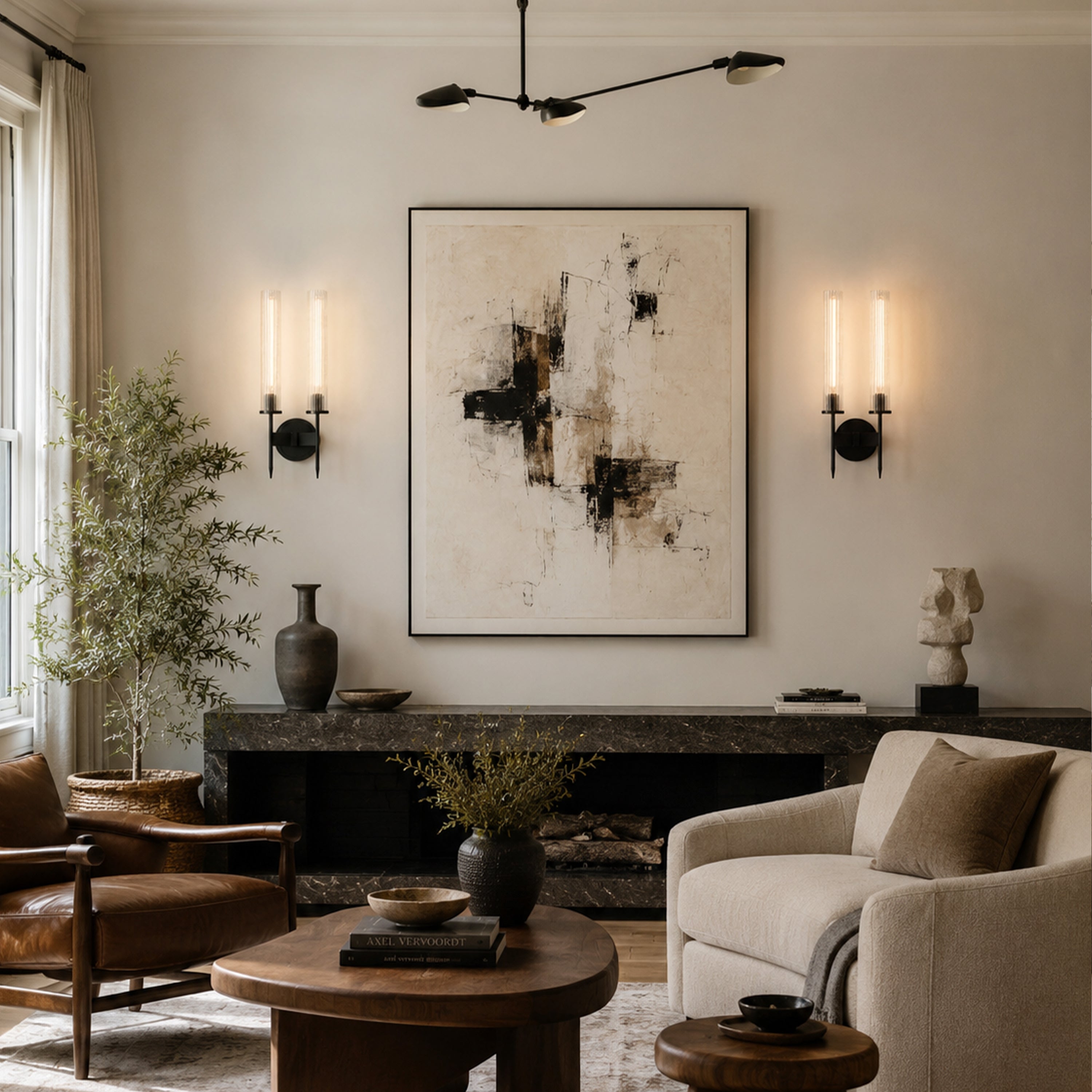 Bellmere 2 Lights Glass Wall Sconce