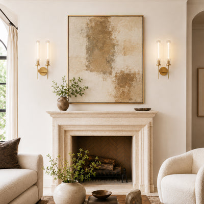 Bellmere 2 Lights Glass Wall Sconce