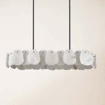 Moira Alabaster Oval Chandelier 43"W