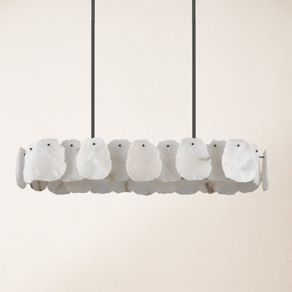 Moira Alabaster Oval Chandelier 109cm W