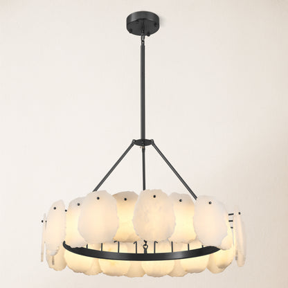 Moira Alabaster Round Chandelier 80cm D