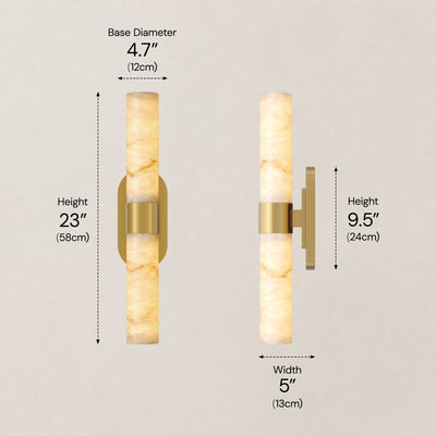 Calyndra Resin Cylinder Wall Sconce 18"-23"H 