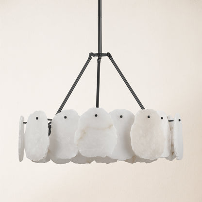 Moira Alabaster Round Chandelier 61cm D