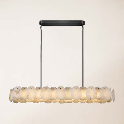 Moira Alabaster Oval Chandelier 58"W