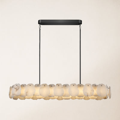 Moira Alabaster Oval Chandelier 58"W