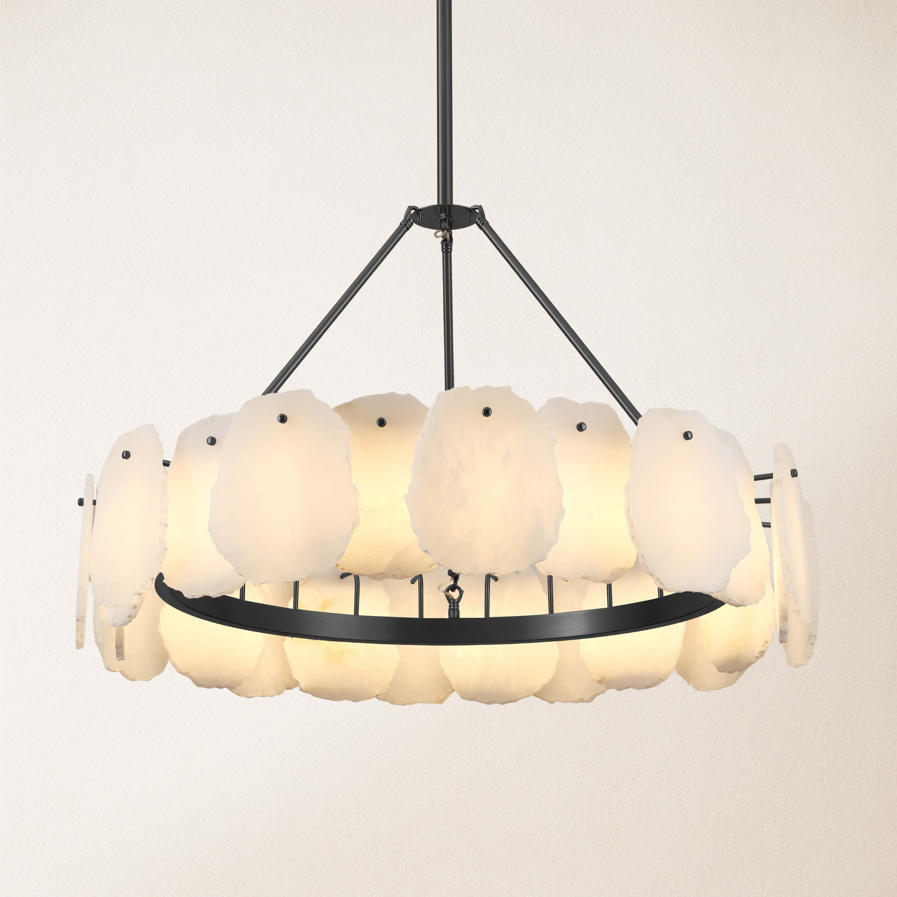 Moira Alabaster Round Chandelier 32"D