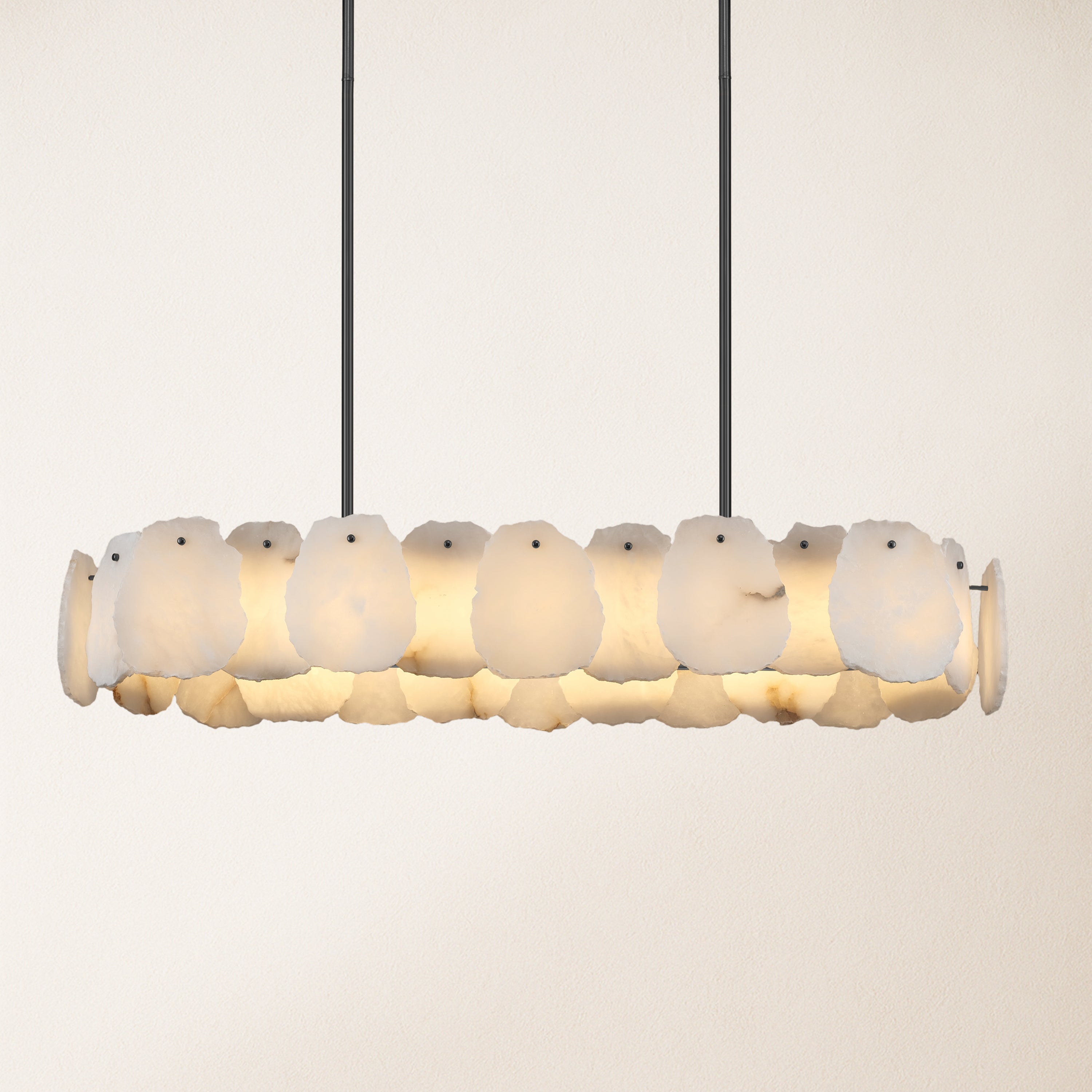 Moira Alabaster Oval Chandelier 109cm W