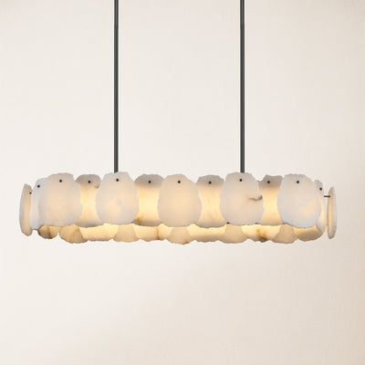 Moira Alabaster Oval Chandelier 43"W
