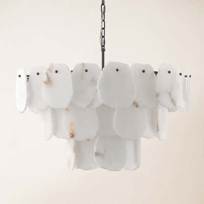 Moira Alabaster Multi-Tier Round Chandelier 32"D
