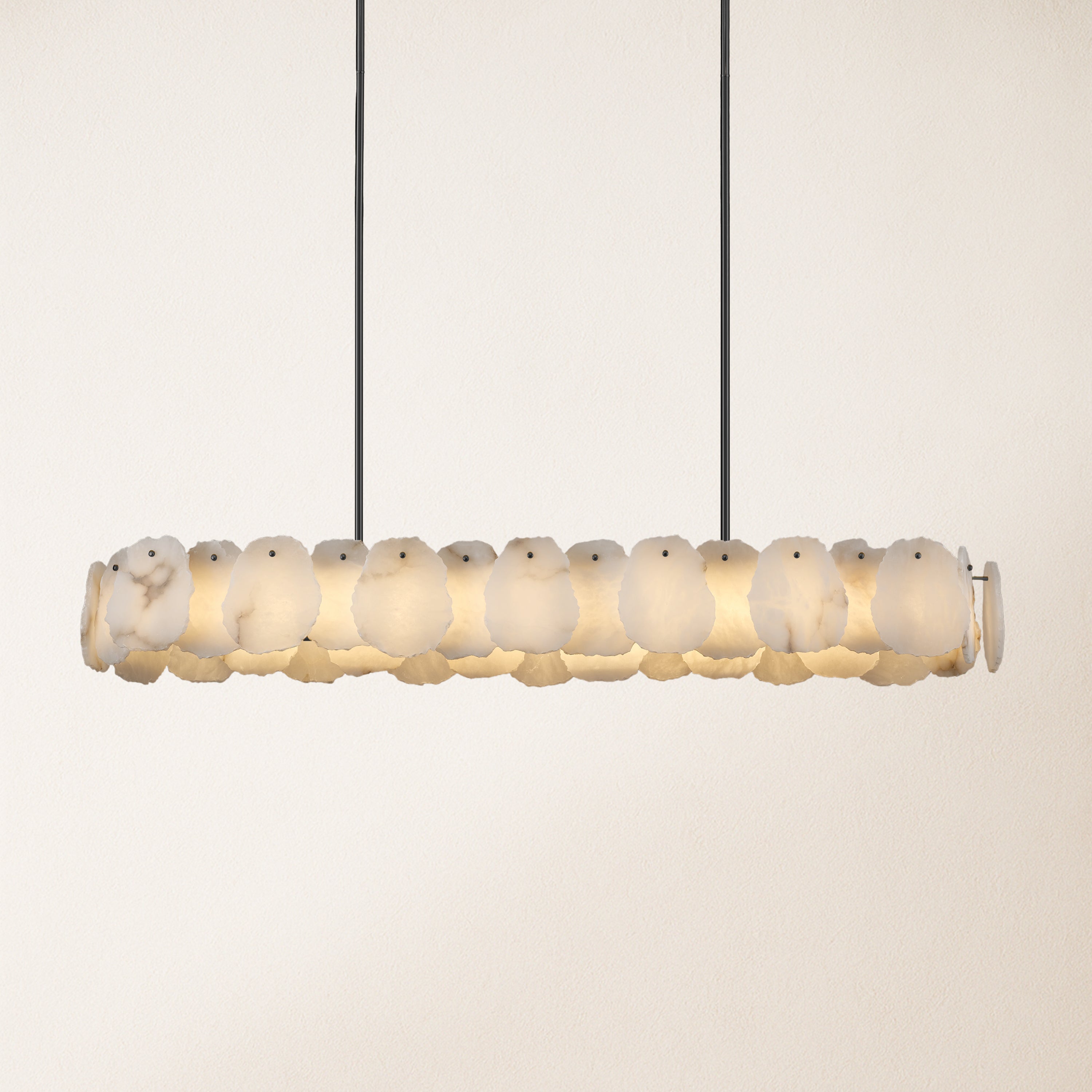 Moira Alabaster Oval Chandelier 119cm W