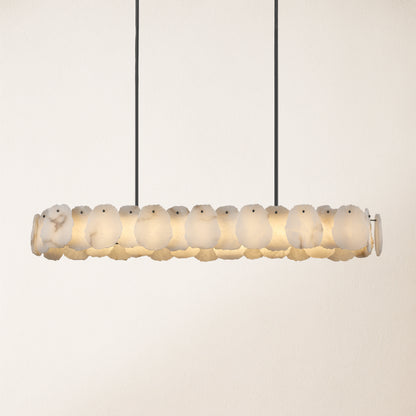 Moira Alabaster Oval Chandelier 119cm W